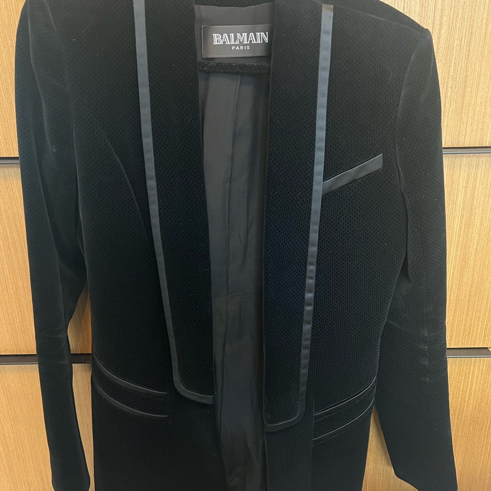 Balmain Black Velvet Blazer